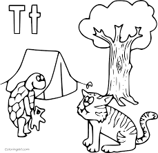 Displaying 22 tent printable coloring pages for kids and teachers to color online or download. Tree Turtle Tiger And Tent Coloring Page Coloringall