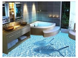 How To Make 3d Flooring And 3d Floor Art 3d Floors Designs Step By Step To Make 3d Floor Art Diy In Your Home Ocean Bathroom Floor Design Amazing Bathrooms