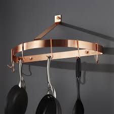 Available in any size between 12 inches to 96 inches! Wall Mount Half Circle Brushed Stainless Hanging Pot Pan Rack Storage Organizer Home Garden Racks Holders