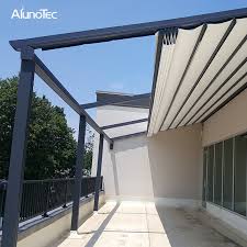 You can also add lattice for more shade and to accommodate climbing vin. Best Quality Retractable Gazebo Waterproof Awning Pergola For Patio Canopy China Waterproof Awning Pergola And Retractable Gazebo Price Made In China Com