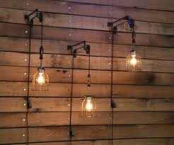 Pulley Mounted Industrial Wall Lights Adorable Home