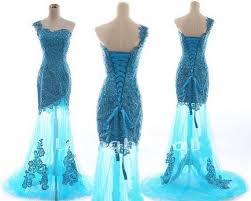 New Ice Blue Elegant One Shoulder Sequined Beautiful Appliques Long Mermaid Trumpet Formal Party Evening Prom Brides Prom Dresses Blue Ball Gowns Fancy Dresses