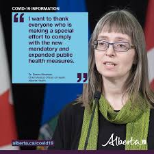 Alberta's chief medical officer of health, dr. Youralberta Government Of Alberta Update From The Chief Medical Officer Of Health Dr Deena Hinshaw I Am Disappointed Confidential Internal Conversations Were Shared A Violation Of The Public Svc Oath