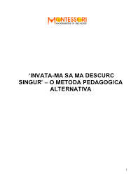Volumul prezinta ideile principale care stau la baza pedagogiei montessori si sugereaza activitati pentru: Pdf 284 Ghidul Montessori Parinti Mkb 2011 Pdf Eugenia Ologu Udriste Academia Edu