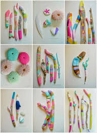 Ninuk Diy Palos Pintados Palos Pintados Ramas Pintadas Manualidades