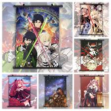 Seraph of the end Mikaela Hyakuya x Yuichiro Hyakuya Poster Style Anime  manga wall Poster Scroll|Painting & Calligraphy| - AliExpress