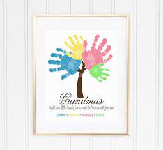 Maybe you would like to learn more about one of these? Grandmother Gift Idea Sibling Wall Art Handprint Art Grandparents Gift Personalized Mothers Day Crafts For Kids Grandparents Day Crafts Fathers Day Crafts