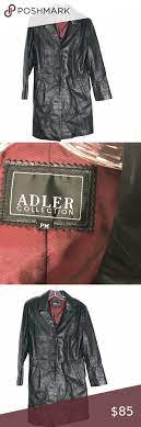 Adler Collection Black Genuine Leather Coat Pm Thank You For Looking At This Genuine Leather Black Long Trench Biker Leather Coat Clothes Design Leather Jacket