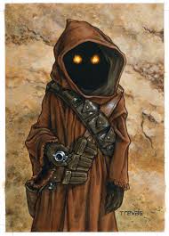 Jawa Original Art For Star Wars Kids Magazine Star Wars Painting Star Wars Canvas Art Star Wars Jawa