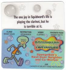 Krabs decides to teach spongebob how to drive himself. Squidward Tentacles Of Spongebob Squarepants Plastic Id Card Drivers License 3 69 Picclick