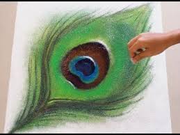 How To Make Peacock Feather Rangoli Tutorial Easy Diwali Special Rangoli Design Youtub Rangoli Designs For Competition Rangoli Designs Easy Rangoli Designs