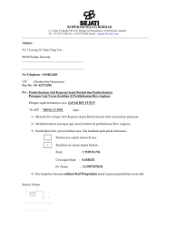 Perkongsian contoh surat rasmi notis berhenti kerja (resignation letter) adalah dalam bahasa malaysia dan inggeris yang merangkumi notis perletakan semoga perkongsian senarai contoh surat berhenti kerja yang dikongsikan ini dapat dijadikan panduan kepada mereka yang memerlukannya. Berhenti Yuran Ahli Koop Pdf