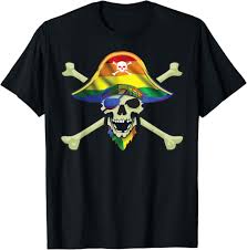 Amazon.com: Arco Iris Jolly Roger pirata LGBT Pride playera, hombre 3XL,  Jaspeado oscuro : Ropa, Zapatos y Joyería