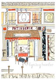 French Patisserie Ink Watercolour And Collage Illustration Etsy In 2020 Paris Illustration Collage Illustration Illustration