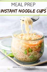 Packet ramen soup stock is pretty darn good these days, if you ask me. Instant Noodle Cups Meal Prep Instant Noodle Cups Homemade Instant Noodle Cups Homemade Noodle Cups Meal Pla Homemade Noodles Mason Jar Meals Cup Noodles