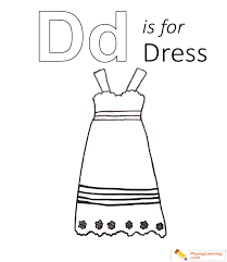 Barbie dress coloring pages art colors for kids draw pretty dress. D Is For Dress Coloring Page Free D Is For Dress Coloring Page