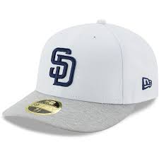 San Diego Padres New Era Tech Sweep Low Profile 59fifty Fitted Hat White Heathered Gray Fitted Hats San Diego Padres New Era