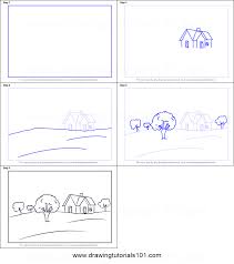 Yup, drawing landscapes has become somewhat of an official project of mine for the past few months. How To Draw A House Landscape Printable Step By Step Drawing Sheet Drawingtutorials101 Com