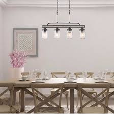 Simple Linear Chandelier Especially Designed To Illuminate The Heart Of Your Kit Rustic Chandelier Dining Room Dining Room Pendant Kitchen Chandelier Lighting