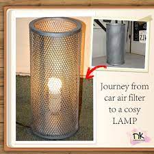 Nkdesigns Diy Handcrafted Handmade Reuse Repurpose Recycle Air Filter Lamp Car Air Filter Air Filter
