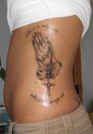 Spiritual tattoos like praying hands seem amazing with rosary patterns and meticulous details. 47 Classic Rosary Tattoos For Rib