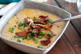 Combine potatoes, chicken stock, onion, salt, and pepper in a slow cooker. Fully Loaded Baked Potato Soup Tasty Kitchen Blog