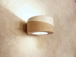 Decorative Light Wall Fixture Ceramic Wall Lamp Shades Half Cylinder Wall Sconce White Mid Grey Wall Lamp Modern Sconce Wall Lamp Shades Ceramic Wall Lights Modern Sconces
