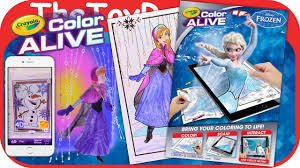 Fans of the disney frozen movies can color this anna and elsa coloring page from frozen 2. Disney S Frozen Crayola Color Alive Action Coloring Pages Unboxing Toy Review By Thetoyreviewer Youtube