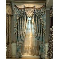 Blue Damask Embroidery Chenille Thermal Vintage Curtains For Bedroom Or Living Room Without Valance Vintage Curtains Curtains Curtains Bedroom