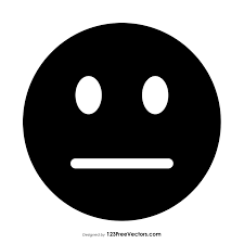 Depicted as a… 😳 flushed face. Black Neutral Face Emoji