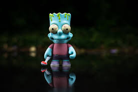 The Simpsons X Kid Robot Zombie Bart Toy