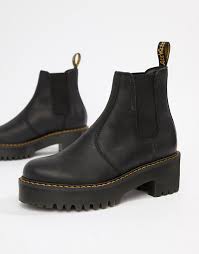 Martens chelsea boot and earn cash back all in one place. Dr Martens Rometty Black Leather Heeled Chelsea Boots Asos