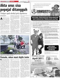 Mengikut seksyen 74, akta pengurusan sisa pepejal dan pembersihan awam 2007, orang awam harus melakukan pengasingan sisa pepejal dan kegagalan berbuat demikian, jika disabitkan kesalahan, boleh didenda maksimum rm1000.00. Akta Urus Sisa Pepejal Ditangguh Klik