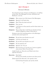 Shorter Shakespeare Romeo And Juliet Script