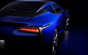 Download Wallpapers Lexus Lc 500h 4k Back View 2018 Blue Lexus Lc Japanese Cars Lexus For Desktop With Resolution 3840x2400 High Quality Hd Pictures Wallpapers