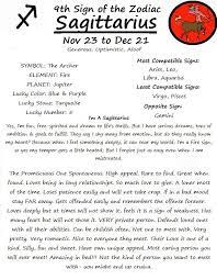 Sagittarius Nov 23 Dec 21