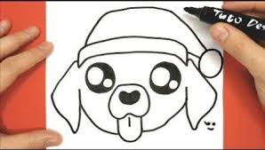 Comment Dessiner Et Colorier Un Chat Kawaii Dans Un Cadeau Pour Noel Tutotube Fr En 2020 Chien Kawaii Dessin Chien Facile Comment Dessiner Un Chien