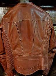 Reddish Tan Cowhide 1 2 1 3 Mm Veg Tanning Leather Thedileathers Caferacer Leather Jacket Motorcycle Www Thedilea Leather Tan Cowhide Leather Jacket Men