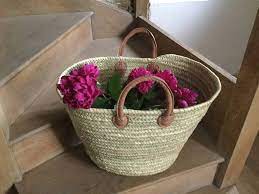 Check spelling or type a new query. Large French Market Basket Short Long Leather Handles By Ville De Fleurs Notonthehighstreet Com