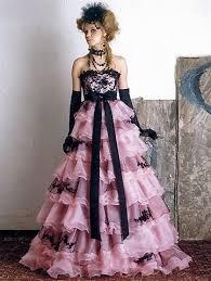 Pink And Black Wedding Dress Available In Every Color 3 Pink Wedding Gowns Black Wedding Dresses Gothic Wedding Dress