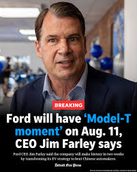 Ford Motor Company CEO Jim Farley said the company will make history in two  weeks by transforming its EV strategy to beat the Chinese.