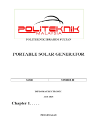 Many people still cannot using solar energy effectively in daily life, this is simply wasting the natural resources. Contoh Proposal Projek