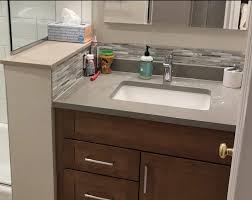 Shop wayfair for all the best backsplash included single bathroom vanities. Vanity Tile Backsplash Ideas Monk S Home Improvements