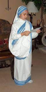 Blossoming Joy All Saints Day Costume Mother Teresa Of Calcutta All Saints Day Mother Teresa Kids Outfits