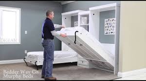 Murphy beds cost a lot. Bedder Way Twin Murphy Bed Operation Example Youtube