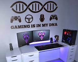 Gaming Room Gaming Decor Battle Station Gamer Setup Gamer Gamer Wall Decals Gamer Decor Gamer Wall Art Games Video Games Gift In 2021 Gaming Decor Gamer Decor Video Game Rooms