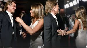 Brad pitt won his first golden globe in 24 years, for his supporting role in 'once upon a time in brad pitt wins golden globe, tells leonardo dicaprio he would have saved him in titanic. It S Hysterical Brad Pitt And Jennifer Aniston Break Internet With Their Much Awaited Reunion At Sag Awards 2020