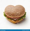 Heart-shaped burger stock illustration. Illustration of food ...