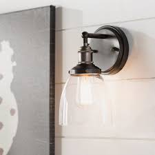 Laurel Foundry Modern Farmhouse Sandy Springs 1 Light Dimmable Bath Sconce In 2021 Farmhouse Wall Sconces Wall Sconce Hallway Wall Lights