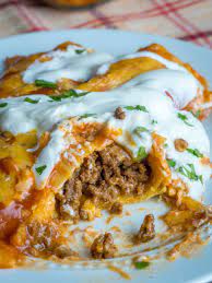 Step 2 in a large skillet over medium heat, cook the ground beef, green onion, and jalapeno pepper until the beef is evenly brown. Easy Cheesy Ground Beef Enchiladas 12 Tomatoes